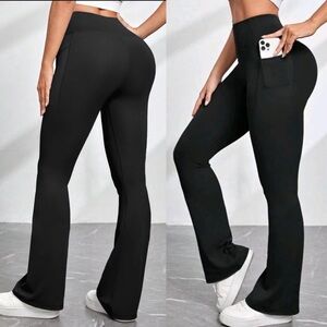 Black Women's Flare Yoga Pants